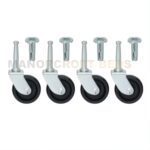 4x Swivel Castors Single Wheels Trolley Furniture Castors Nylon with Sockets