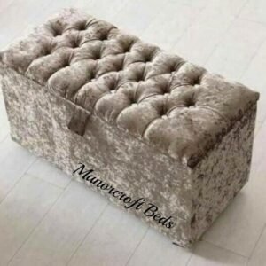 Ottoman Storage Box chesterfields with Cystal Diamonds Free delivery