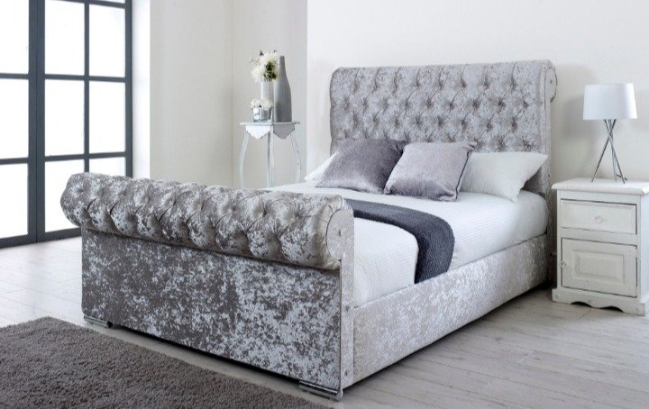 Stylish Sleigh Bed Frame, In all Colours and Sizes