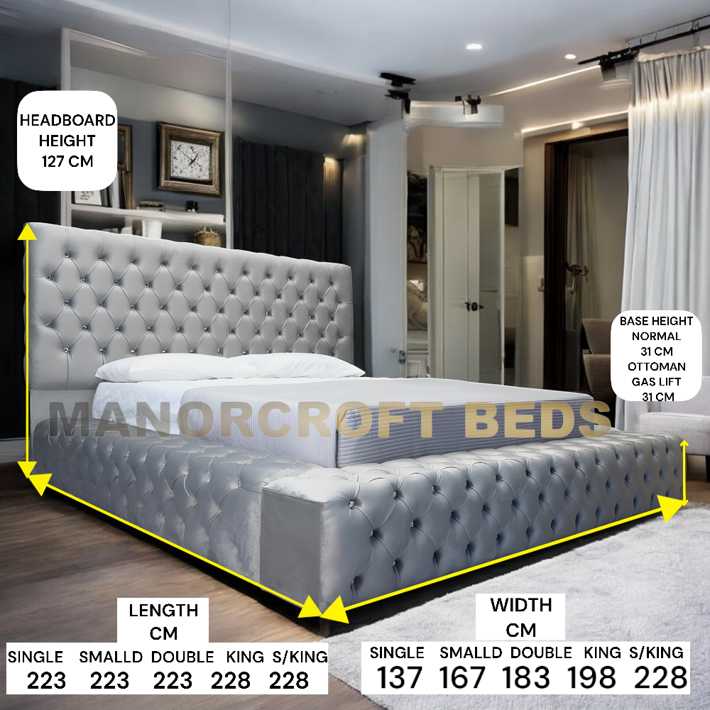 2024  Luxury Ambassador Chesterfield Bed with Optional Ottoman Storage