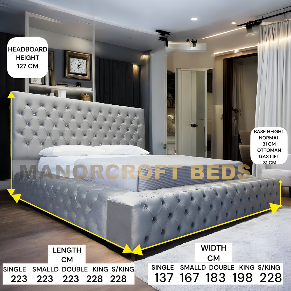 2024  Luxury Ambassador Chesterfield Bed with Optional Ottoman Storage