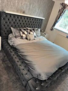 2026 Ambassador Upholstered Chesterfield Bed with Optional Ottoman Storage photo review