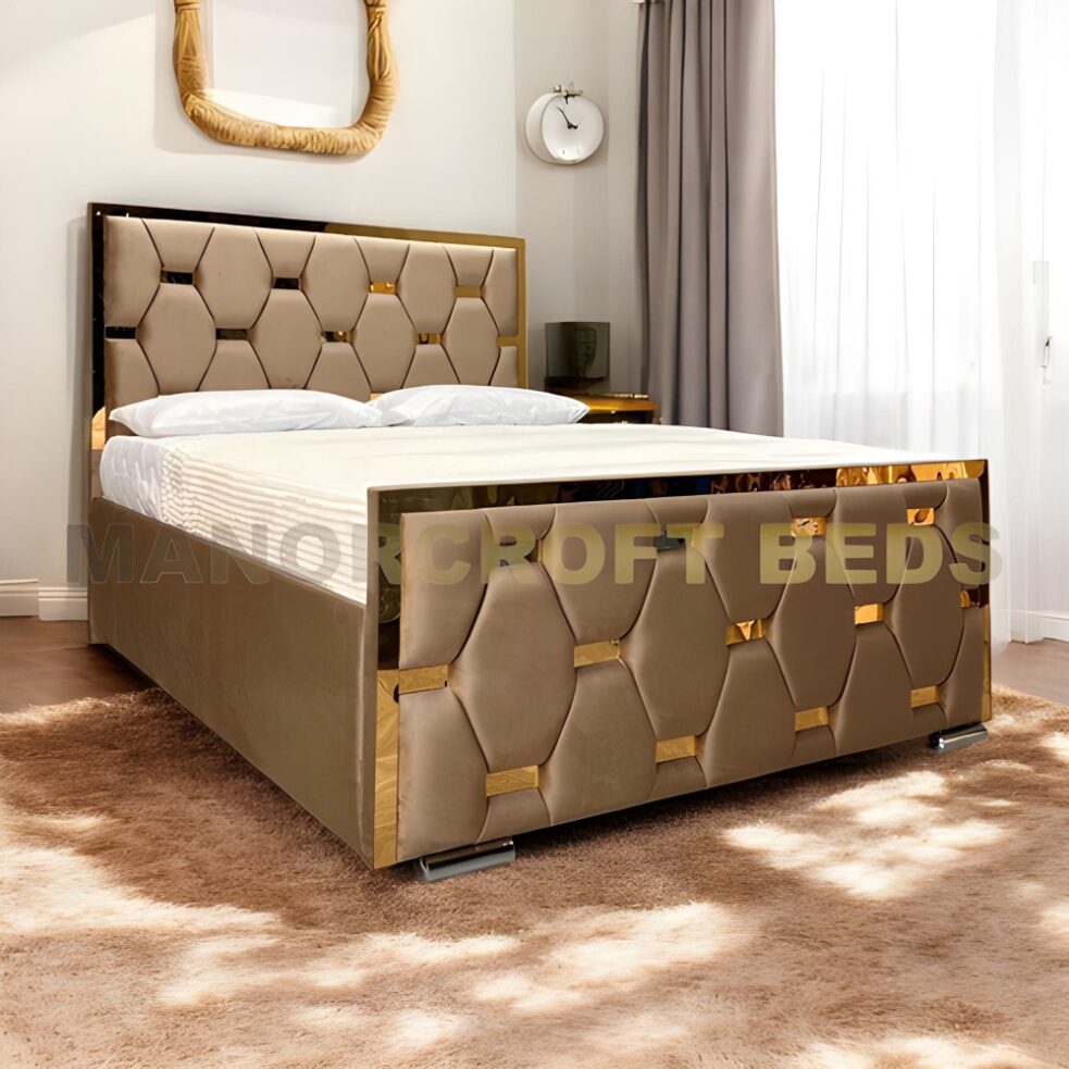 2025  Golden Archer Designer Bed Frame With Optional Ottoman Storage