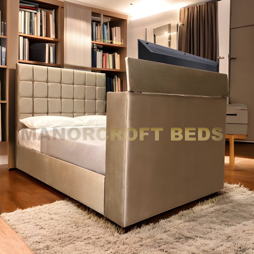 2025 Milan Style TV Bed Frame with Optional Ottoman Storage