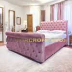 2025 Luton Bed With Studs Upholstered Designer Bed Frame With Optional Ottoman Storage