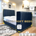2025 Foley Upholstered TV Bed Frame with Optional Ottoman Storage and USB Socket