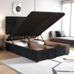 2025 Orchid Divan Ottoman Bed Base End Opening Gas Lift Linen Fabric
