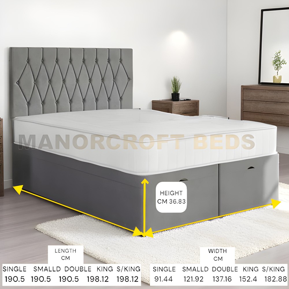 2025 High-Quality  End Lift Divan Ottoman Storage Bed Base