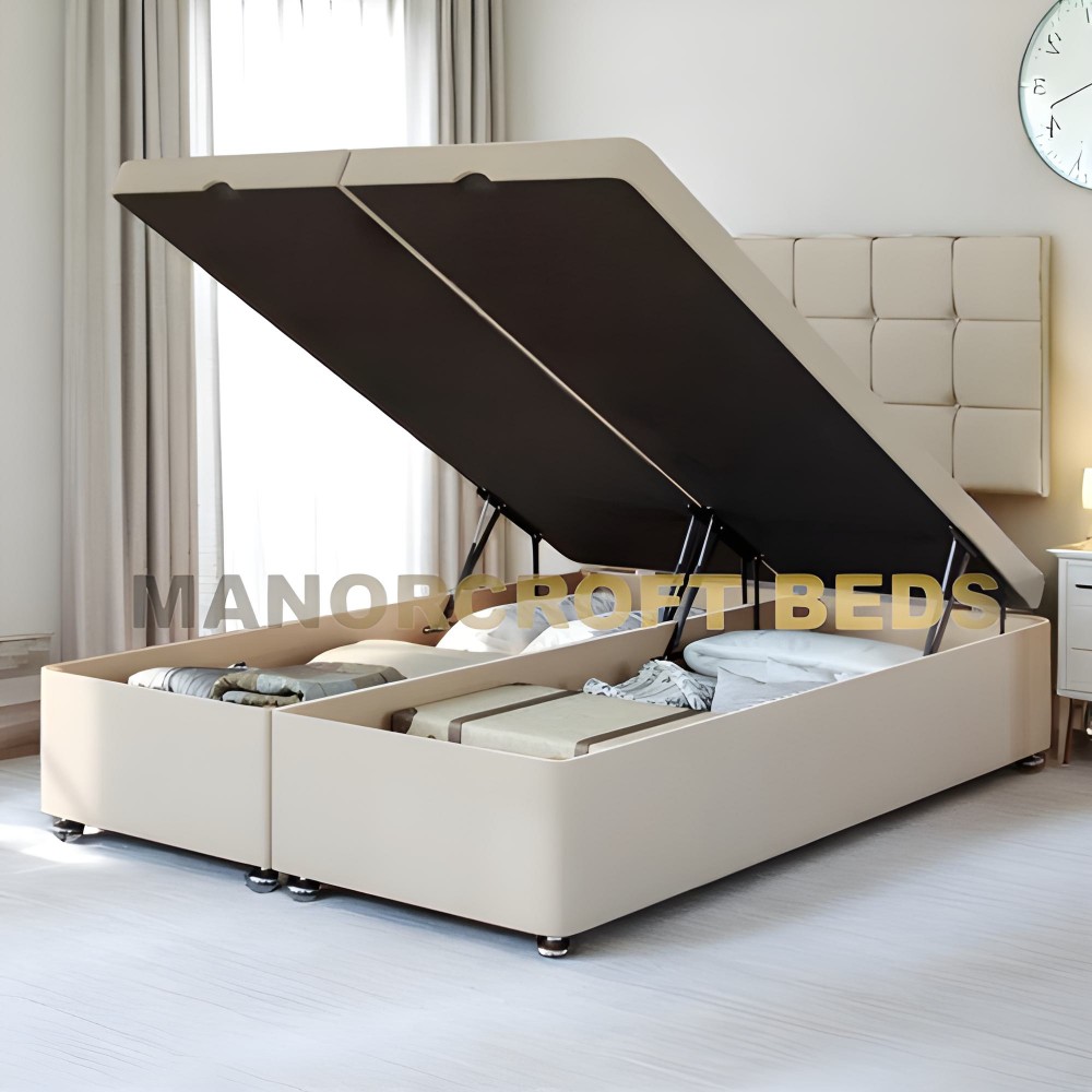 2025 Ottoman Divan base Storage End Lift-Fire Retardant