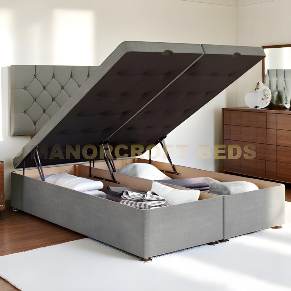 2025 Ottoman Storage End Lift Divan Bed Base Made In UK