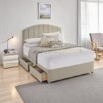2025 Silentnight Kingsize 4 Drawer Divan Bed Base - Sandstone