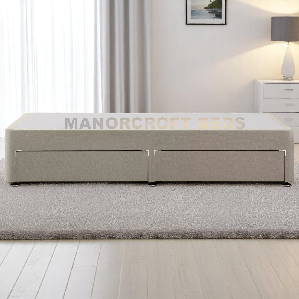 2025 Silentnight Kingsize 4 Drawer Divan Bed Base - Sandstone