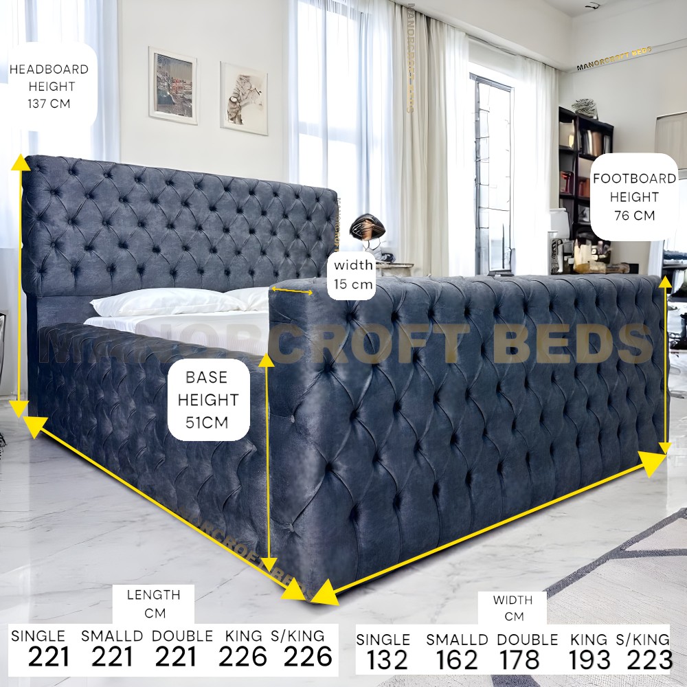 2025 Nightingale Ambassador Chesterfield Bed with Optional Ottoman Storage (Copy)