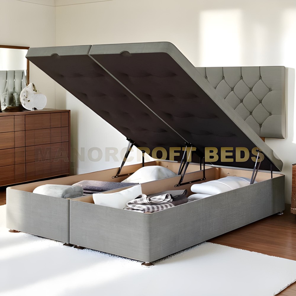 2025 Ottoman Storage End Lift Divan Bed Base Made In UK
