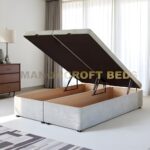 2025 Ottoman Storage End Lift Bed Base Fixed Chrome Glide Feet