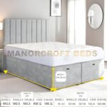 2025  Upholstered Ottoman Gas Lift Storage Divan Bed Frame Base With Lined