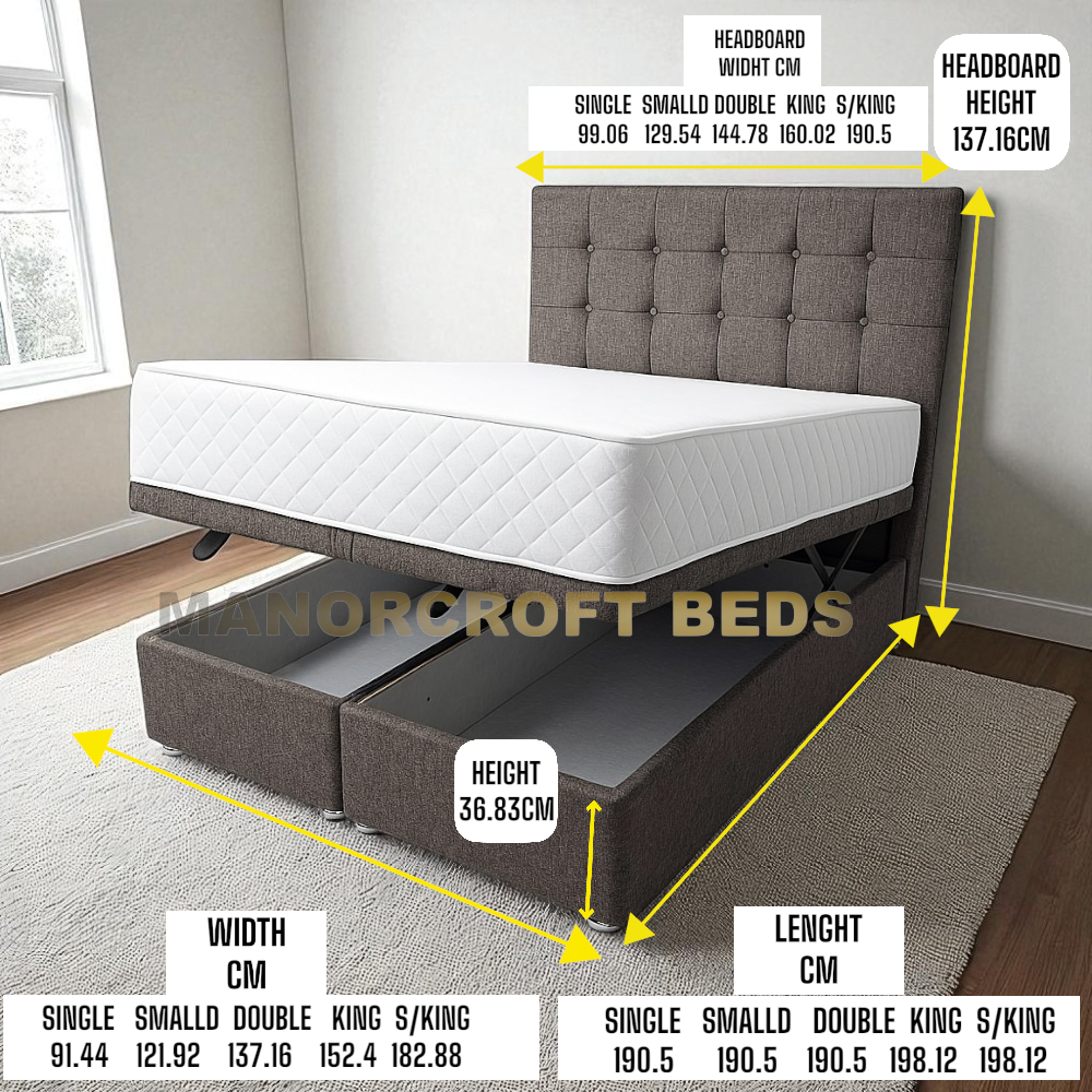 2025 Ottoman Storage Divan Bed Base Frame  Upholstered