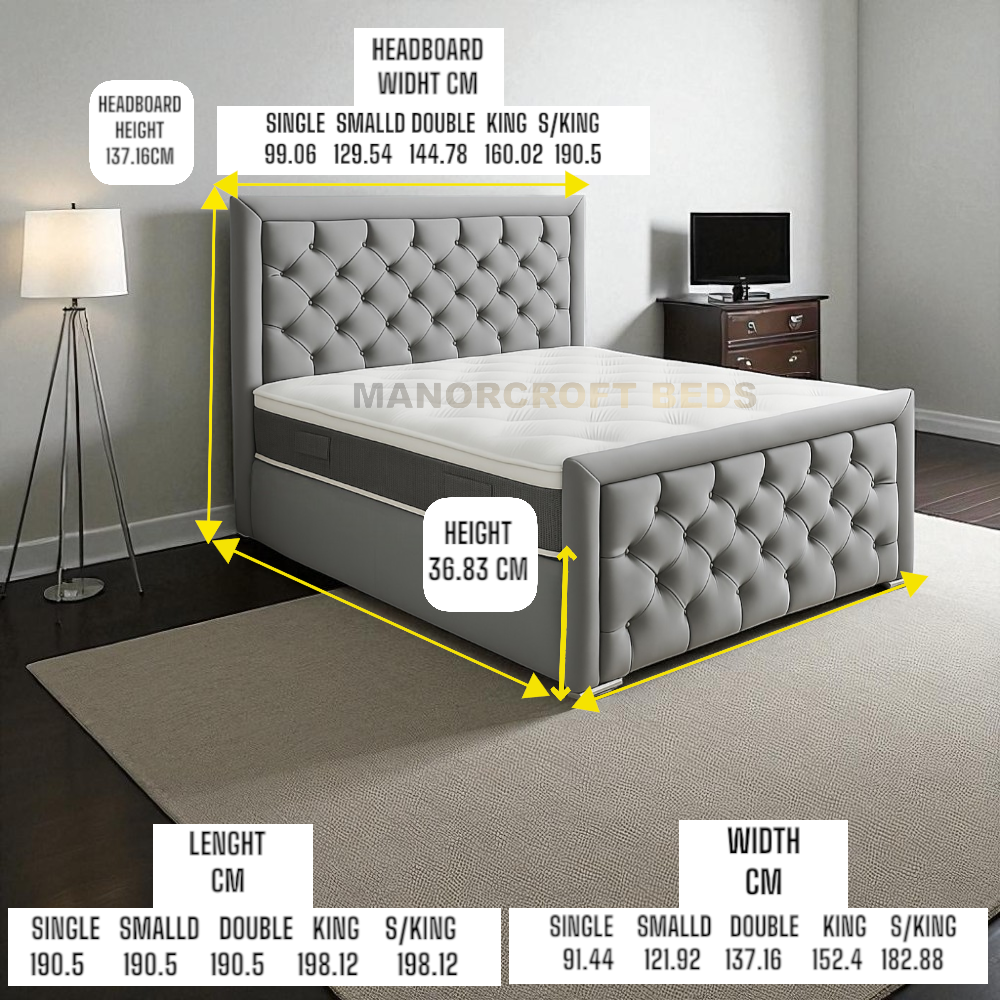 2025 Queen Divan Lift Up Storage Ottoman Bed Base- Headboard