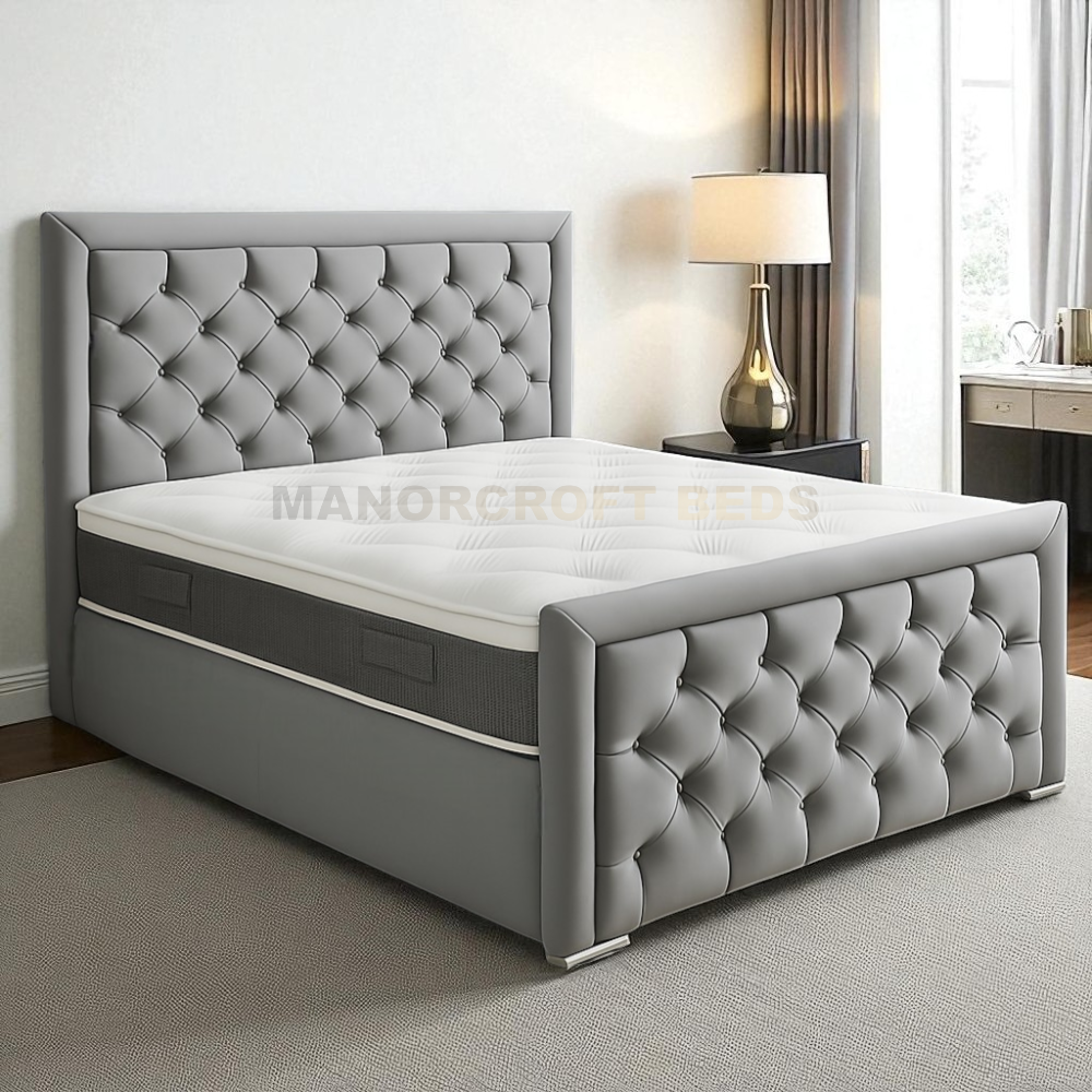 2025 Queen Divan Lift Up Storage Ottoman Bed Base- Headboard