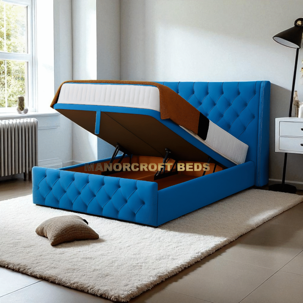 Premium Divan Bed Base Lift Ottoman Storage End Opening