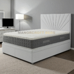 2025 Panel Bed Ottoman Gas Lift Storage Bed Frame with Vertical Panelled Headboard