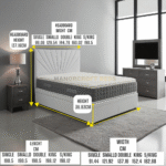 2025 Panel Bed Ottoman Gas Lift Storage Bed Frame with Vertical Panelled Headboard