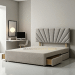 Reinforced Divan Bed Set With Drawer Winged Headboard Double & King