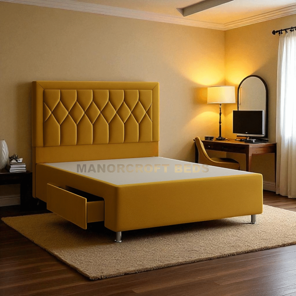 Zawacki  Divan Bed Base -Drawers/ End Drawer With wooden Headboard