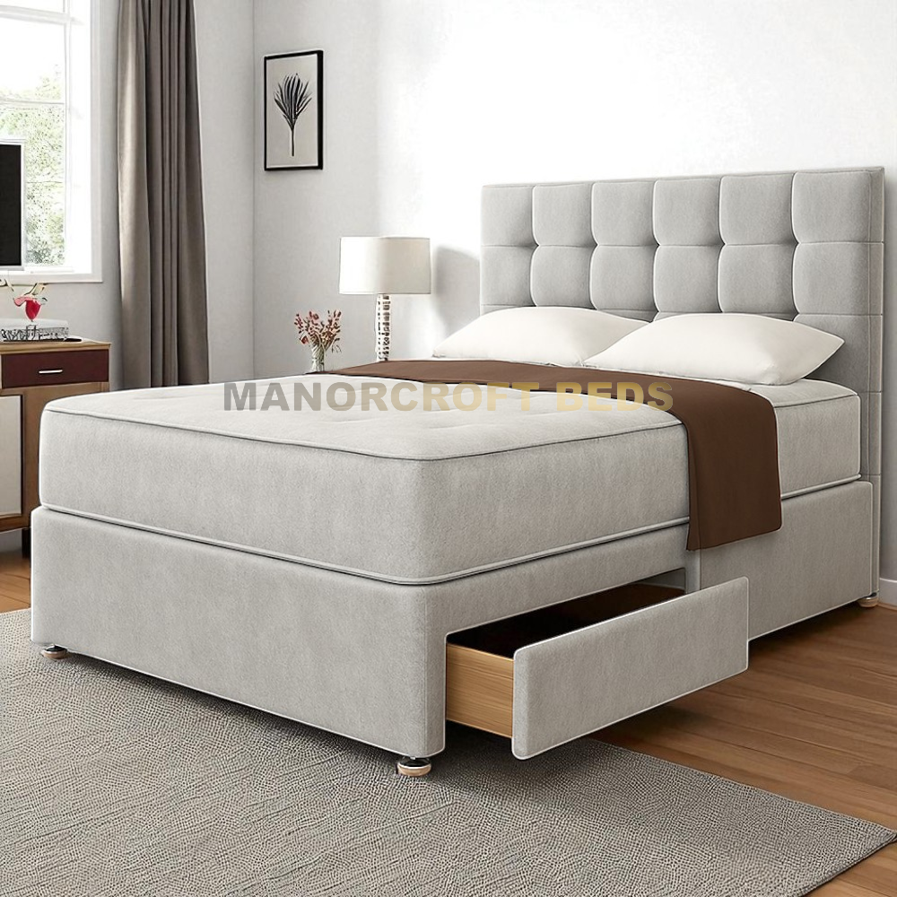 2025 Plan Divan Bed Set With Headboard 3FT 4FT6 Double 5FT King