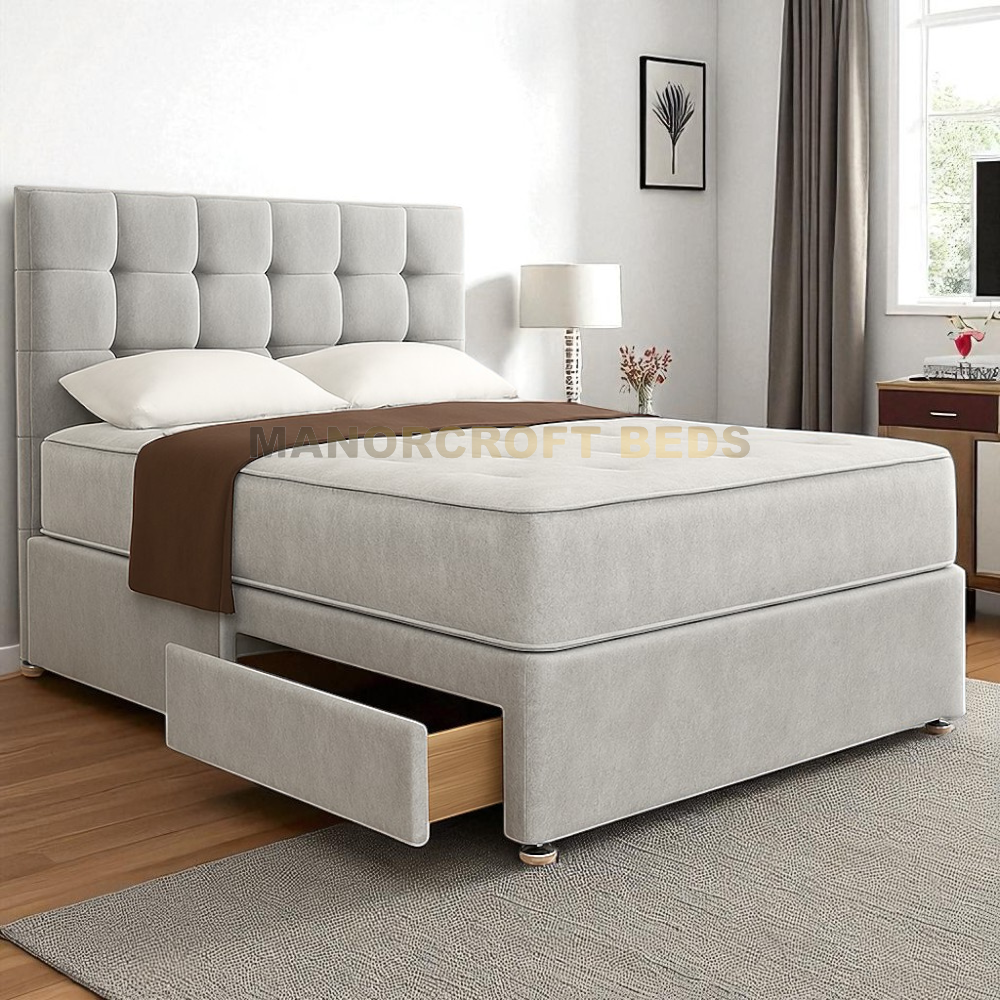 2025 Plan Divan Bed Set With Headboard 3FT 4FT6 Double 5FT King