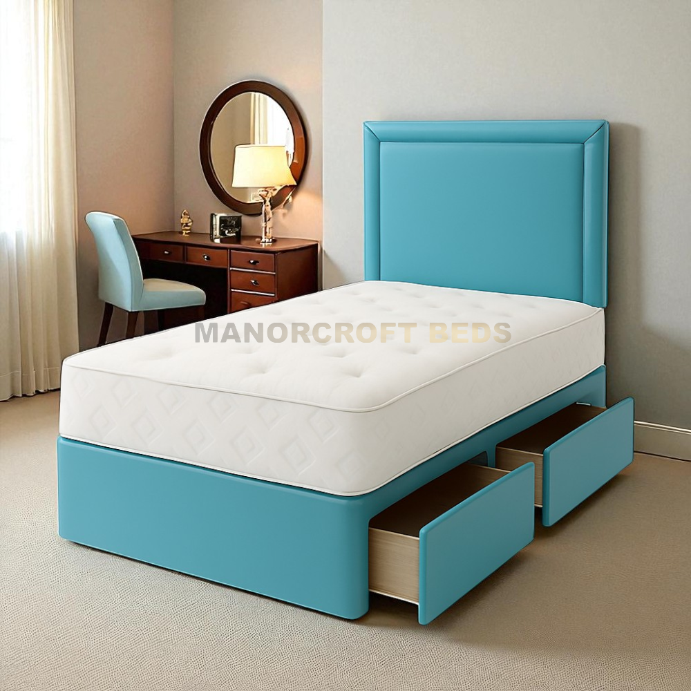 2025 Luxury Fabric Divan Bed Set With & Headboard 4FT6 Double 5FT KING