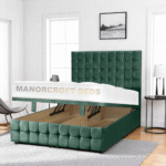 2025 Romio Soft Velvet Lift Up Divan Storage Ottoman Bed Base Headboard