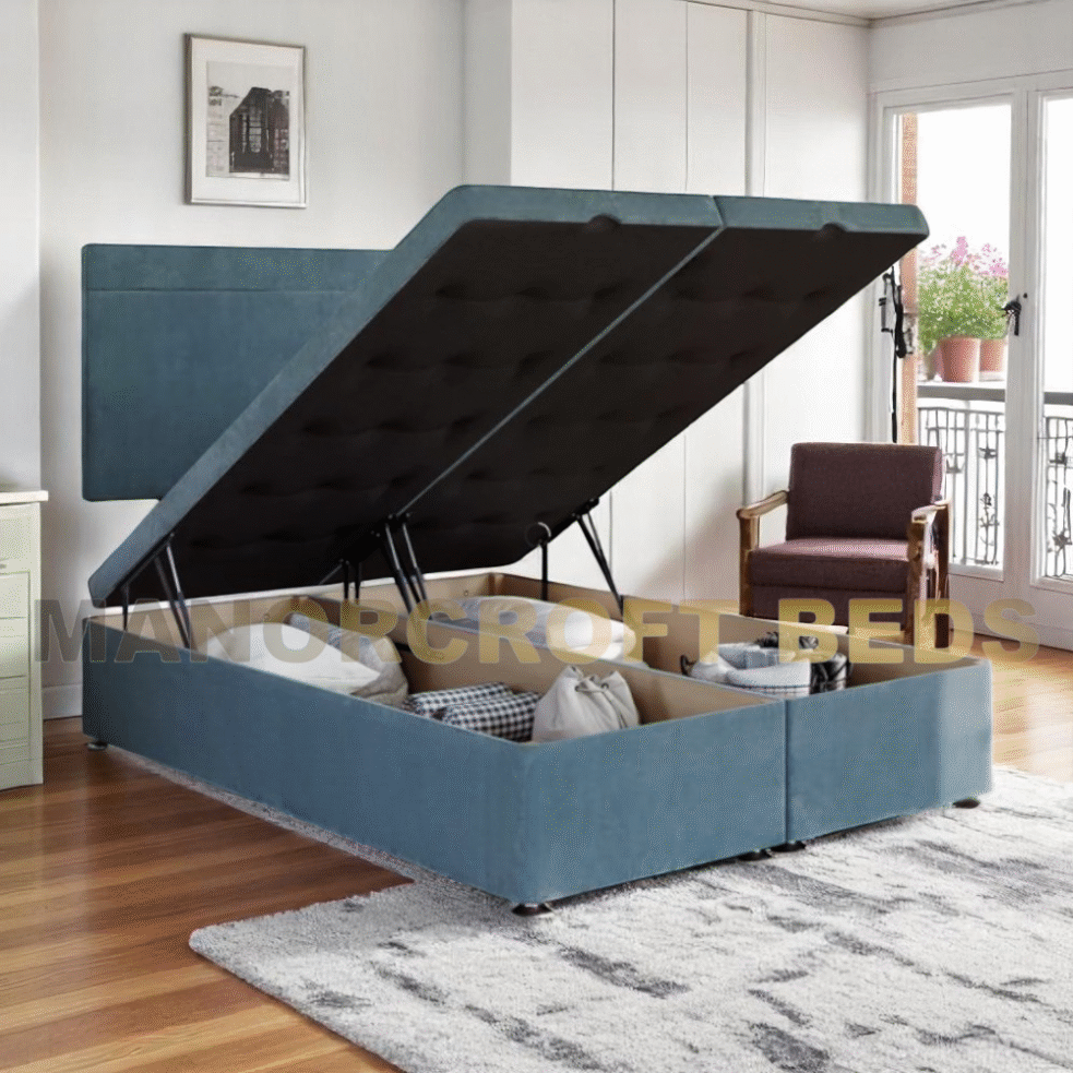 Premium Divan Bed Base Lift Ottoman Storage End Opening