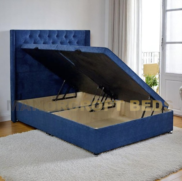 2025 Premium Side Lift Storage Ottoman Divan Bed Base