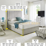 2025 Panel Bed Ottoman Gas Lift Storage Bed Frame with Vertical Panelled Headboard