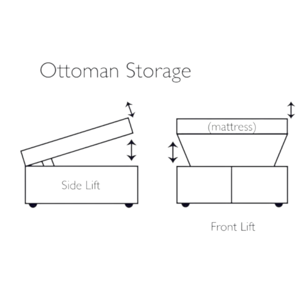 Upholstered Ottoman Storage Bed Divan Base with High Vertical Line Headboard