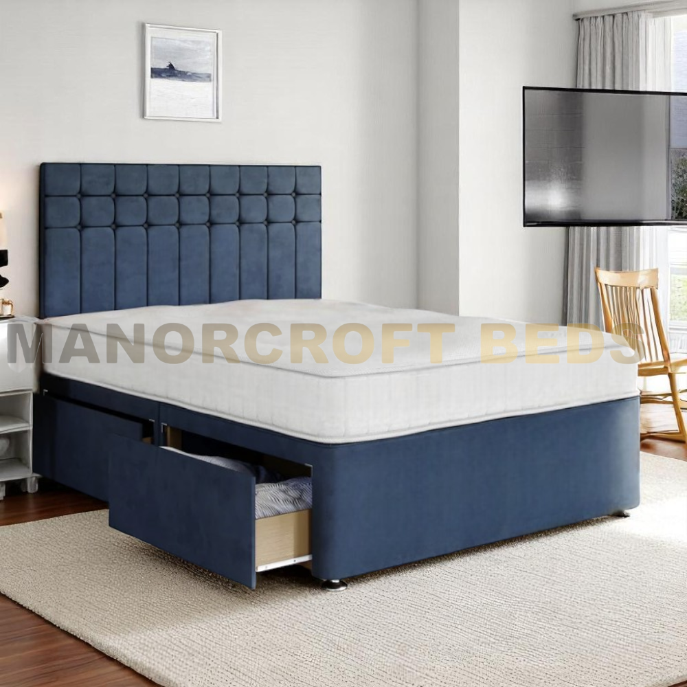 2025 Oslo Universal Divan Base, - With Headboard 3FT  4FT6 double and King