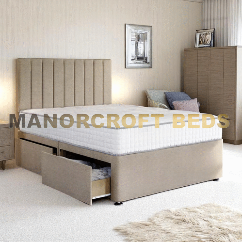 2025 Modern  Divan Base, - With Headboard 3FT  4FT6 double and King