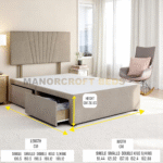 2025 Sunrise Heavy Duty Divan Bed Base -In Stone Colour