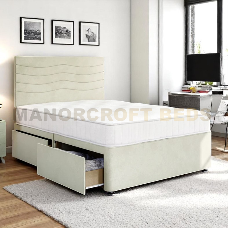 Zawacki  Divan Bed Base -Drawers/ End Drawer With wooden Headboard