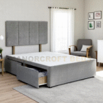 Grandeur Divan Bed Base With Storage Easy Assemble Fabric, 4Ft 4'6 5Ft, And 6ft Sizes