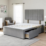 Grandeur Divan Bed Base With Storage Easy Assemble Fabric, 4Ft 4'6 5Ft, And 6ft Sizes