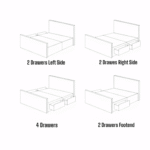 2026 Grandeur Divan Bed Base With Storage Easy Assemble Fabric, 4Ft 4'6 5Ft, And 6ft Sizes