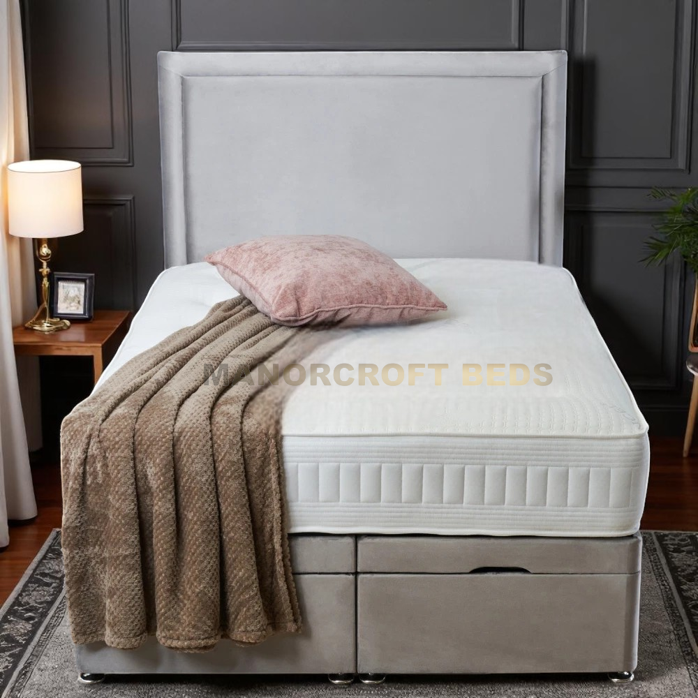 2025 Queen Divan Lift Up Storage Ottoman Bed Base- Headboard