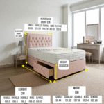 2025 Divan Bed With Drawer and Winged Headboard Plush Velvet