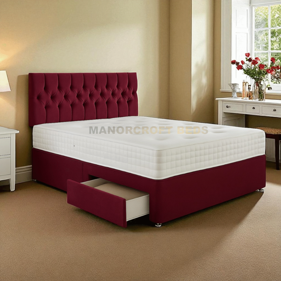 2025 Plush Velvet Divan Bed Set With -Headboard & Footboard
