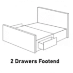 2 Drawers Footend