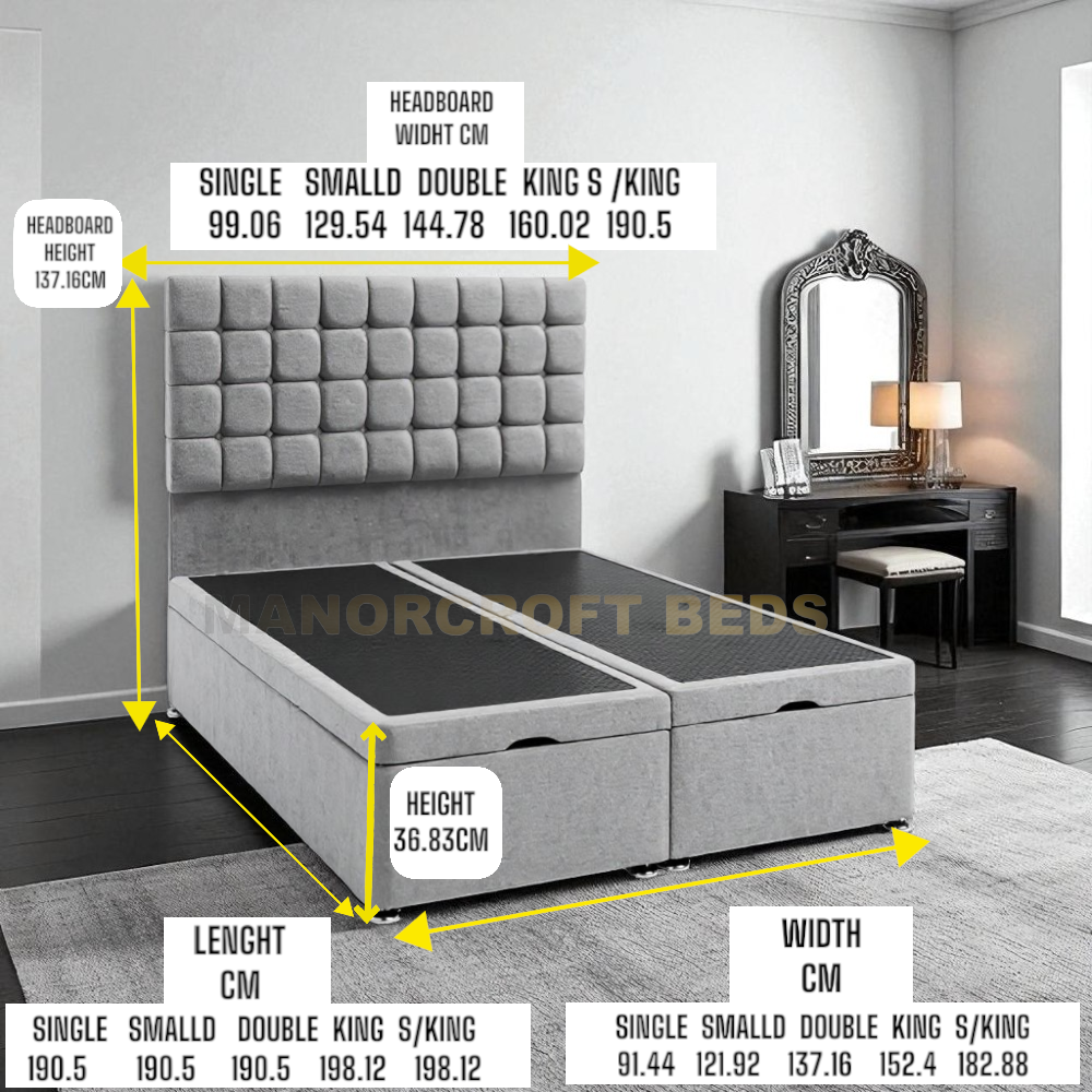 2025 Italian Style Soft Velvet Divan Lift Up Storage Bed Base