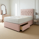 2025 Divan Bed With Drawer and Winged Headboard Plush Velvet