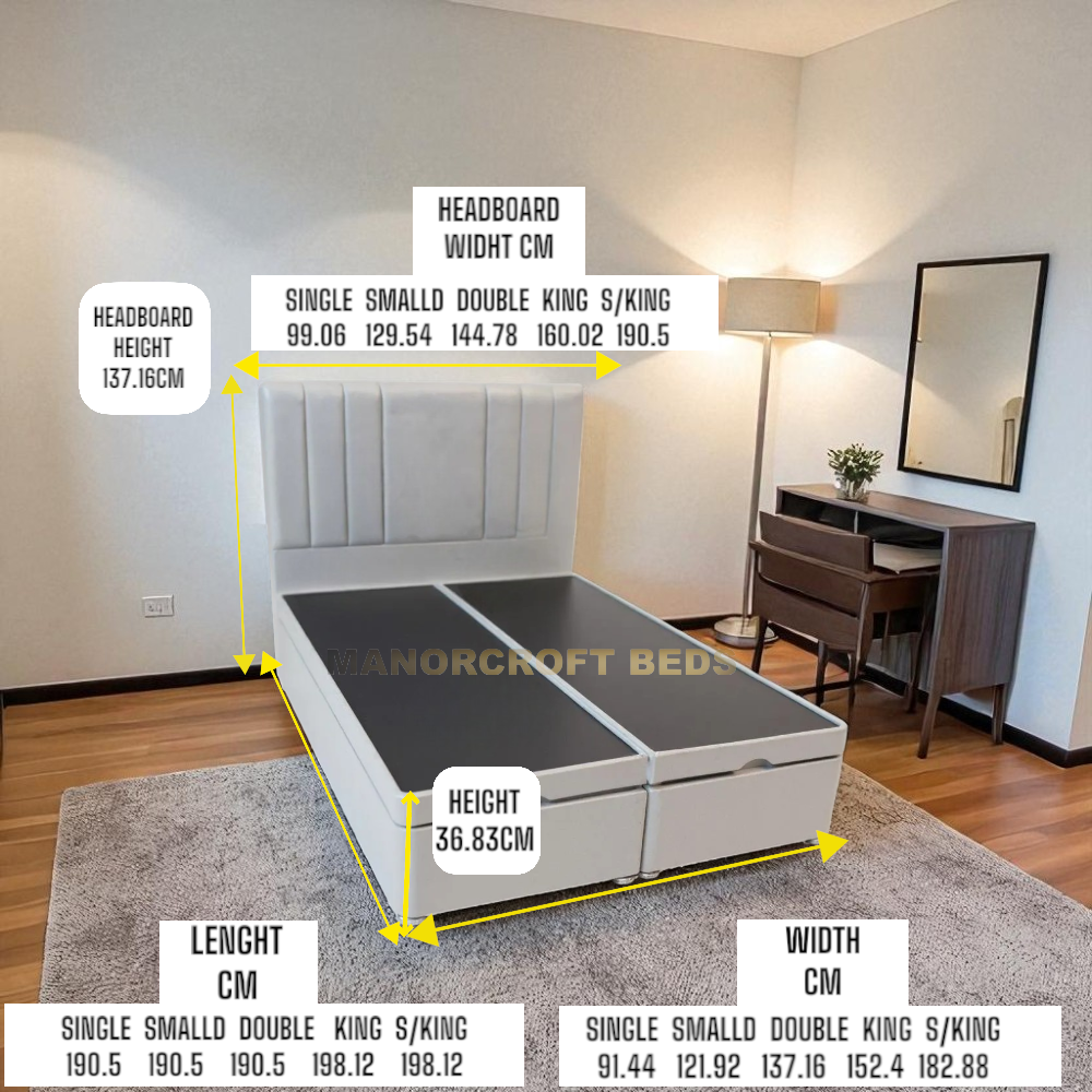 2025 Panel Divan Storage Ottoman Lift Up Storage Bed Frame
